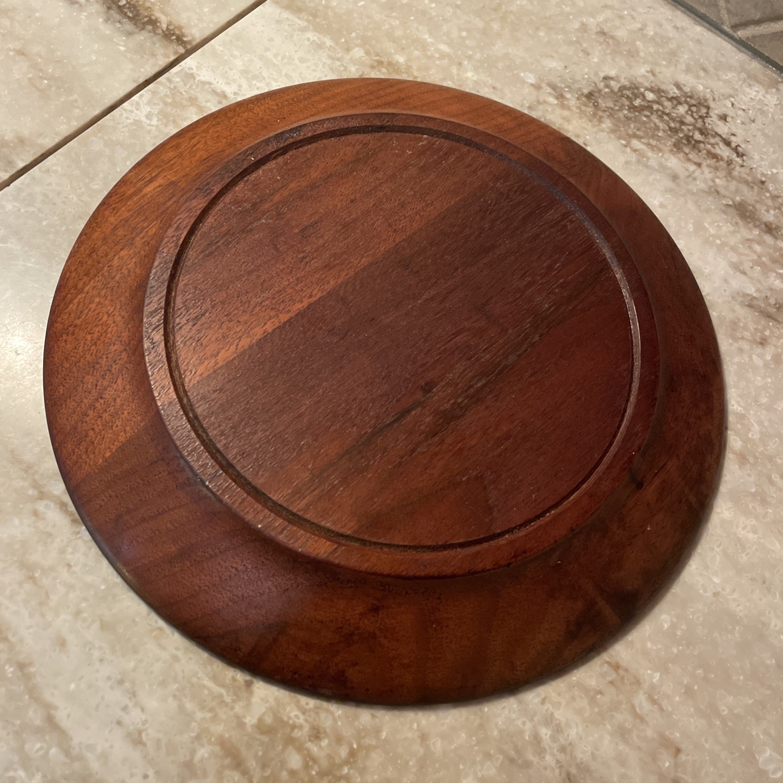 Wooden Plate. Handmade. 9 1/2 Diameter. Maple Wood. Natural Wood. Made In USA