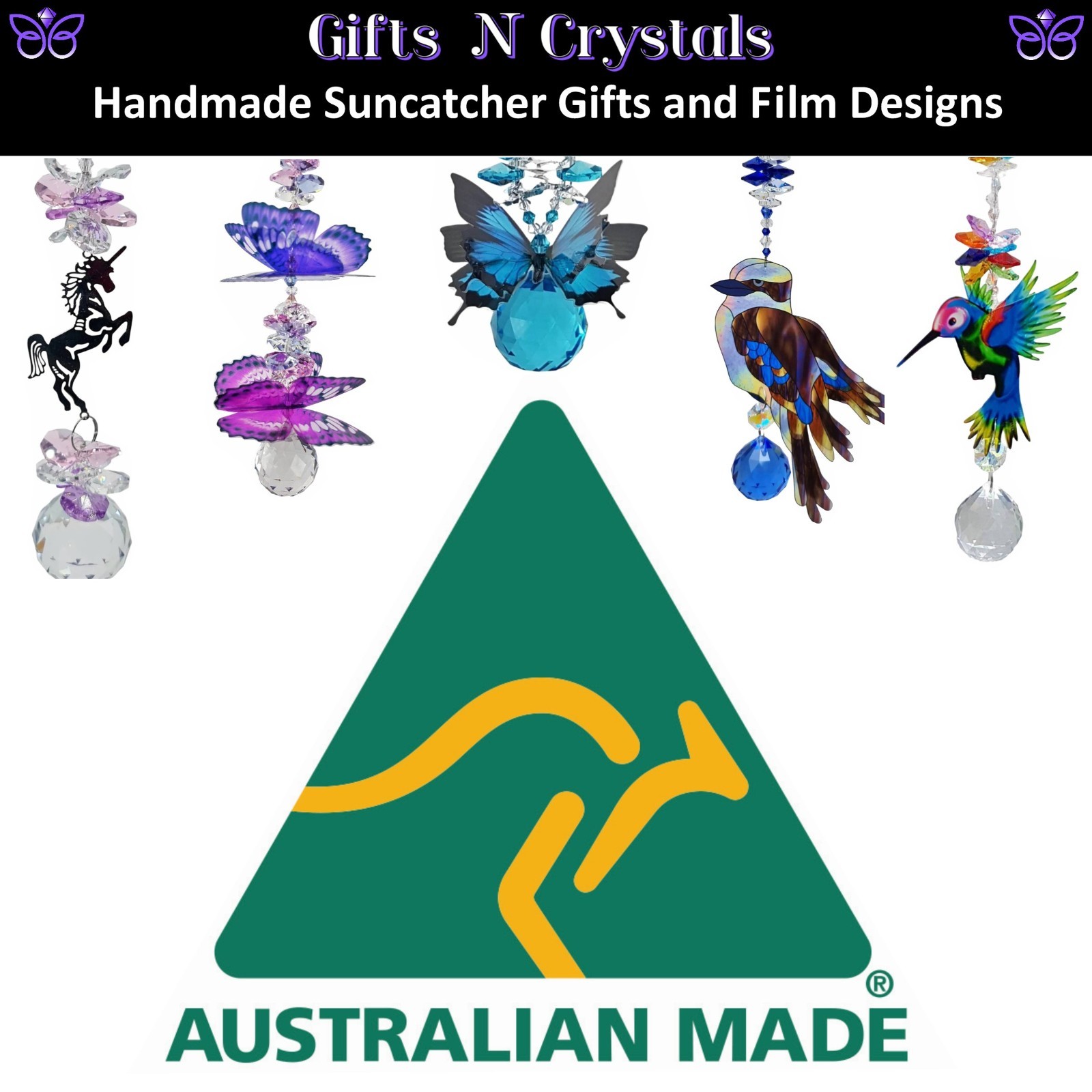 Mum Angel Wing Heart Crystal Suncatcher gift, ass colors hanging rainbow prisms