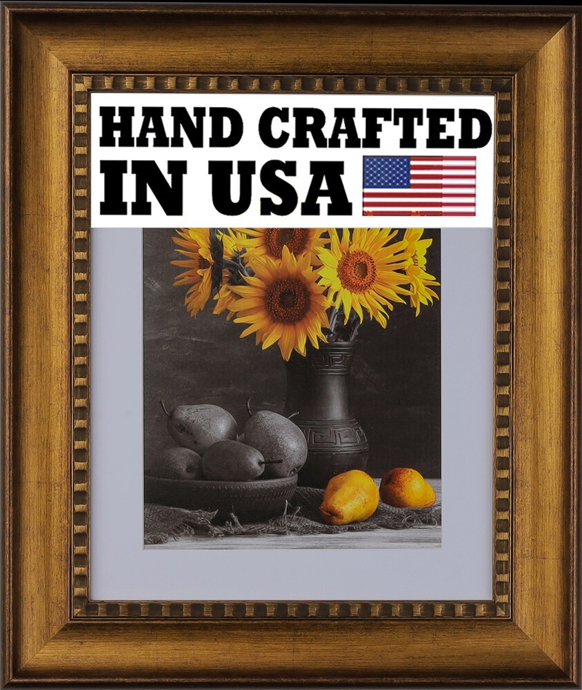 3-1/2″ A. Gold Picture Frame 11×14 12×18 16×20 24×36 30×40 36×36+ 1972-085T