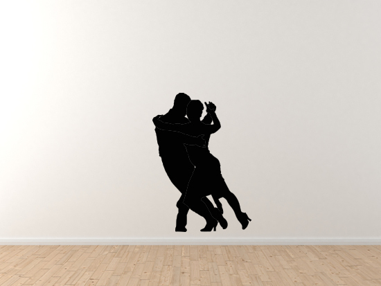 Tango Latin Salsa Samba Dance – Couple Pair Version 3 – Vinyl Wall Decal