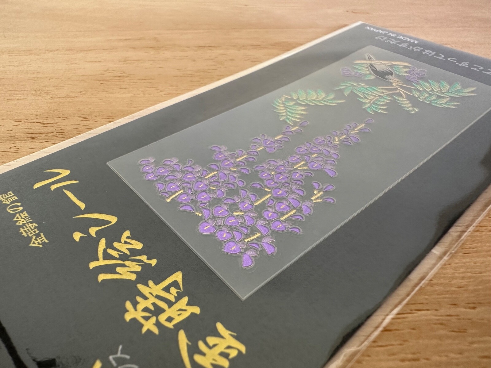 Gold Makie Transfer Sticker Durable Decoration Decal Wisteria Silver Bird
