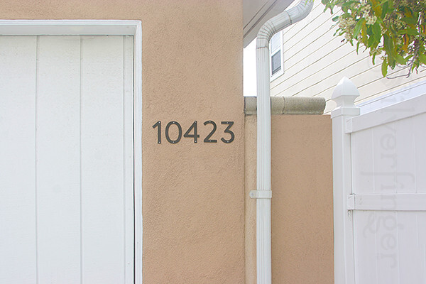ADDRESS NUMBERS Black Metal Flush Mount Easy Read Street Home House Door Number