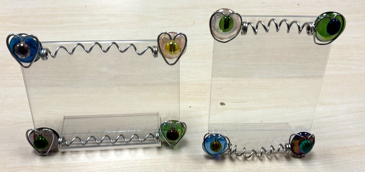 Nora Fleming acrylic frames with beads Decorative See Pictures