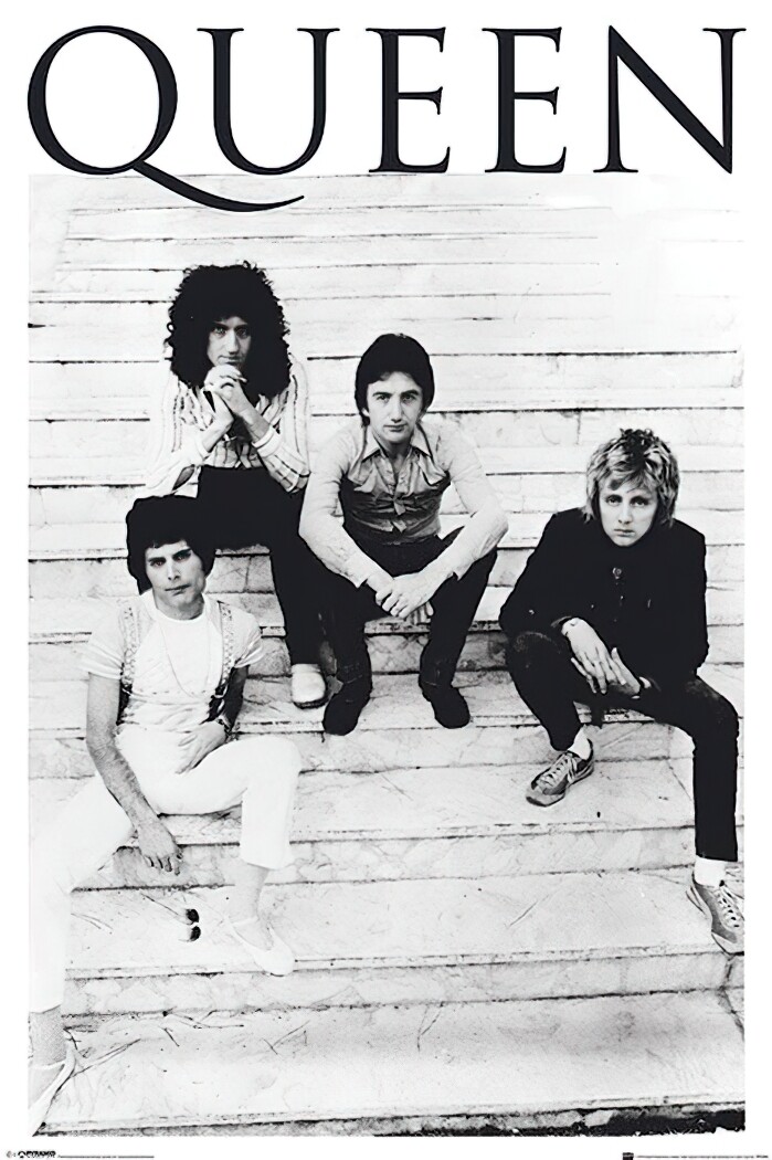 Queen – B&W Music Poster (Brazil 1981 – The Guys) (Size: 24″ x 36″)