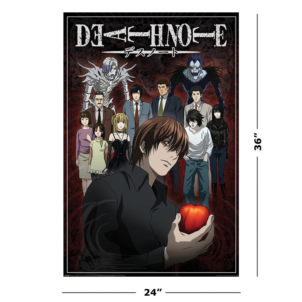 Death Note – Anime Poster (Characters – Light, L, Misa, Ryuk) (Size: 24″ x 36″)