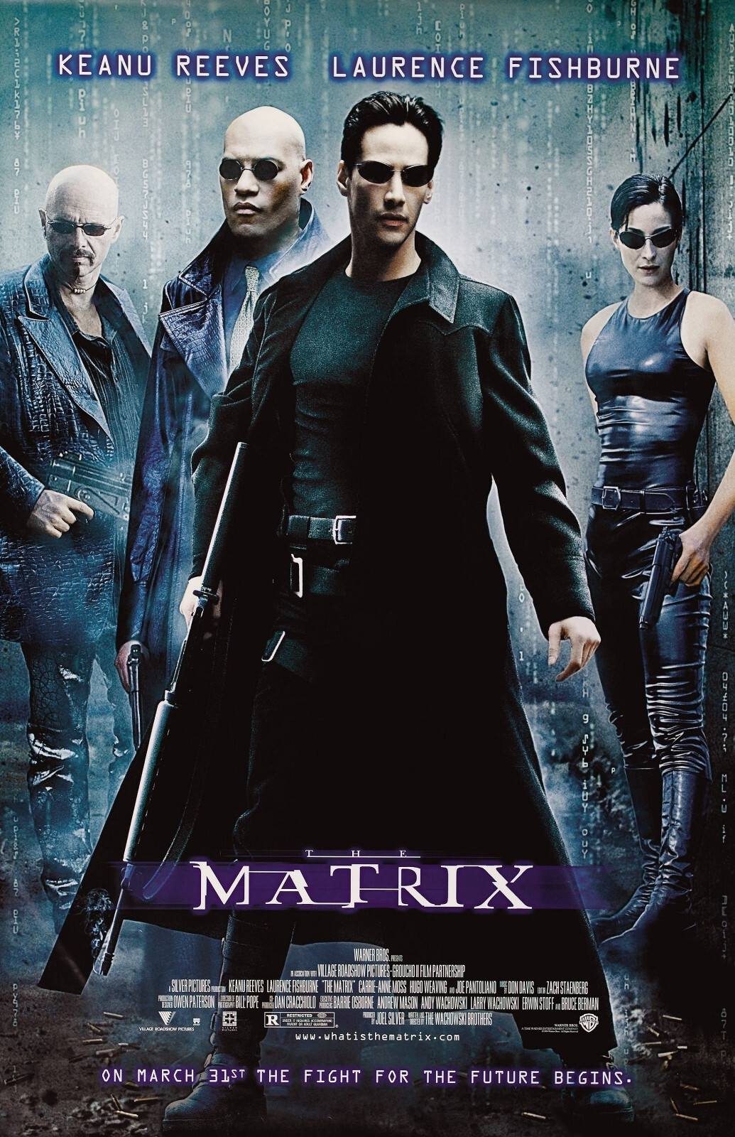 AA5217 The Matrix Film By Lilly Wachowski 1999 Original Movie Poster 11×17