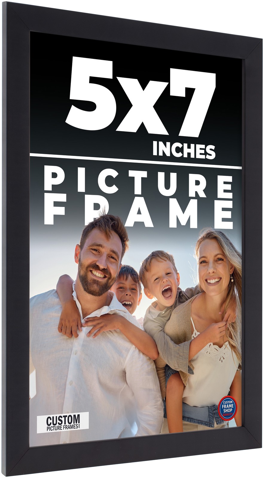5×7 In Frame Black Real Wood Picture Frame Width 0.75 inches | Interior Frame De