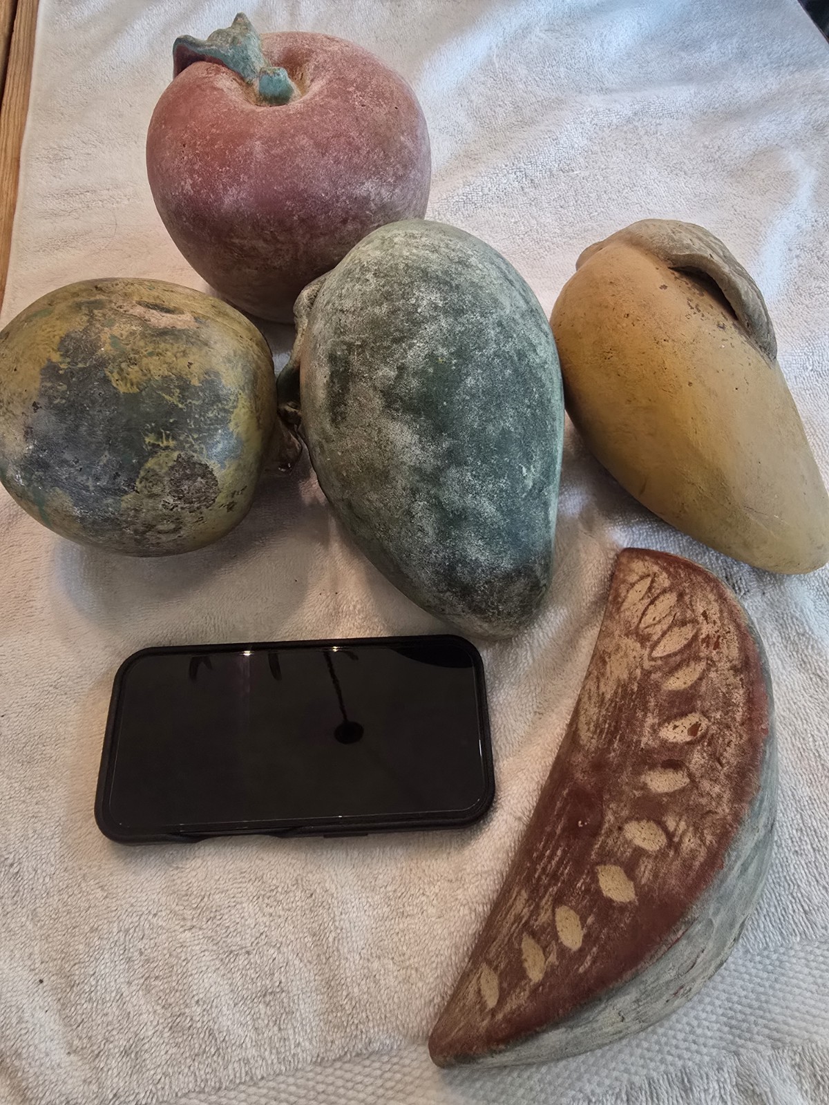 Vintage Terracotta Rustic Multicolor Fruit Set of 5 Decorative Home Décor