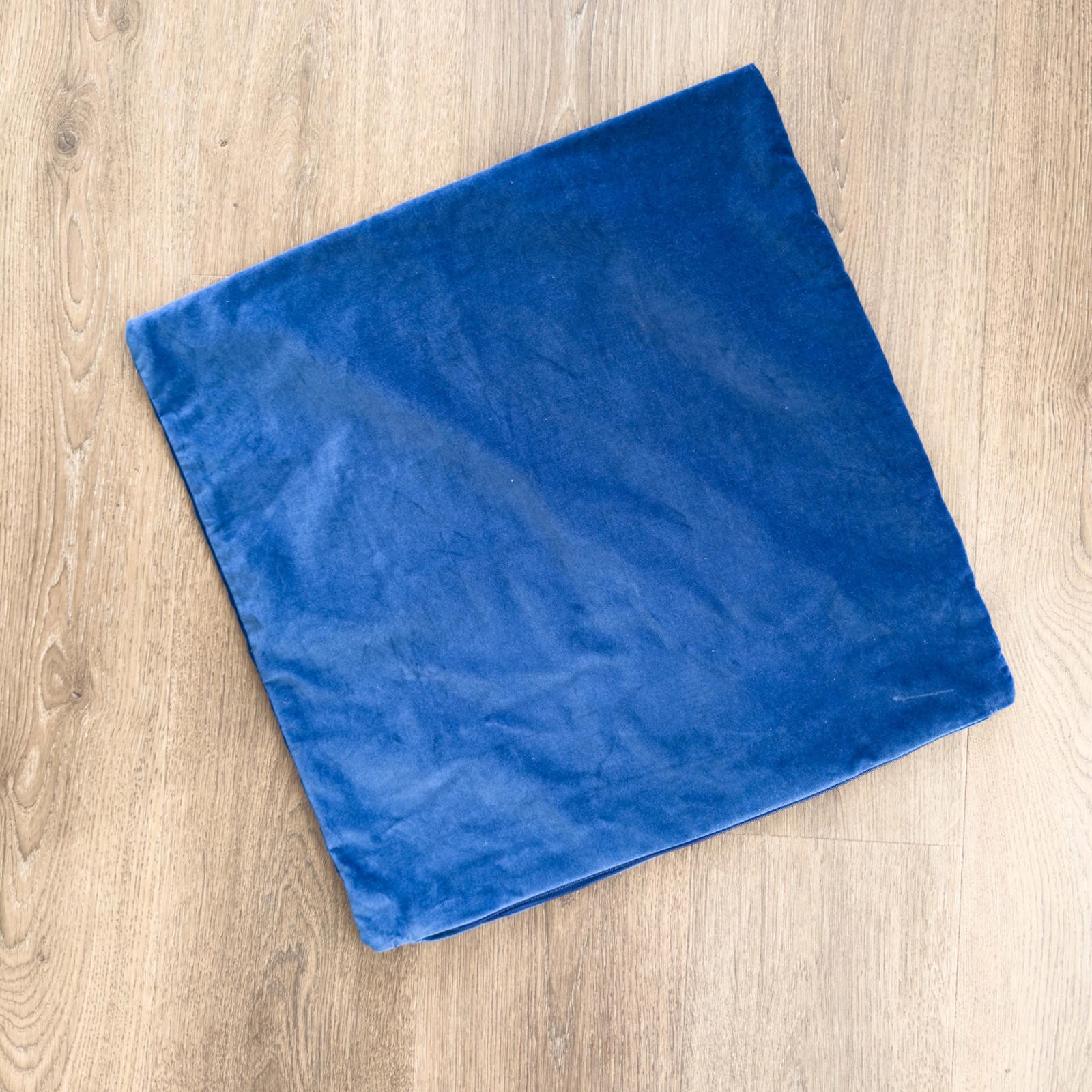 Ikea Sanela Blue Velvet Throw Pillow Cover 50X50cm
