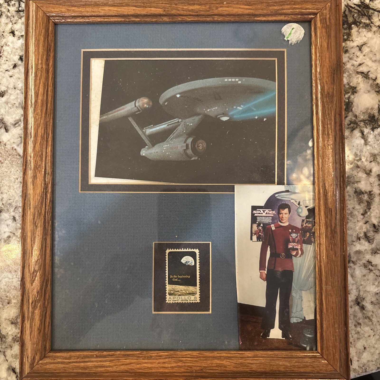 Apollo 8 Vintage stamp in Versatile Photo Frame Hanging or table-top