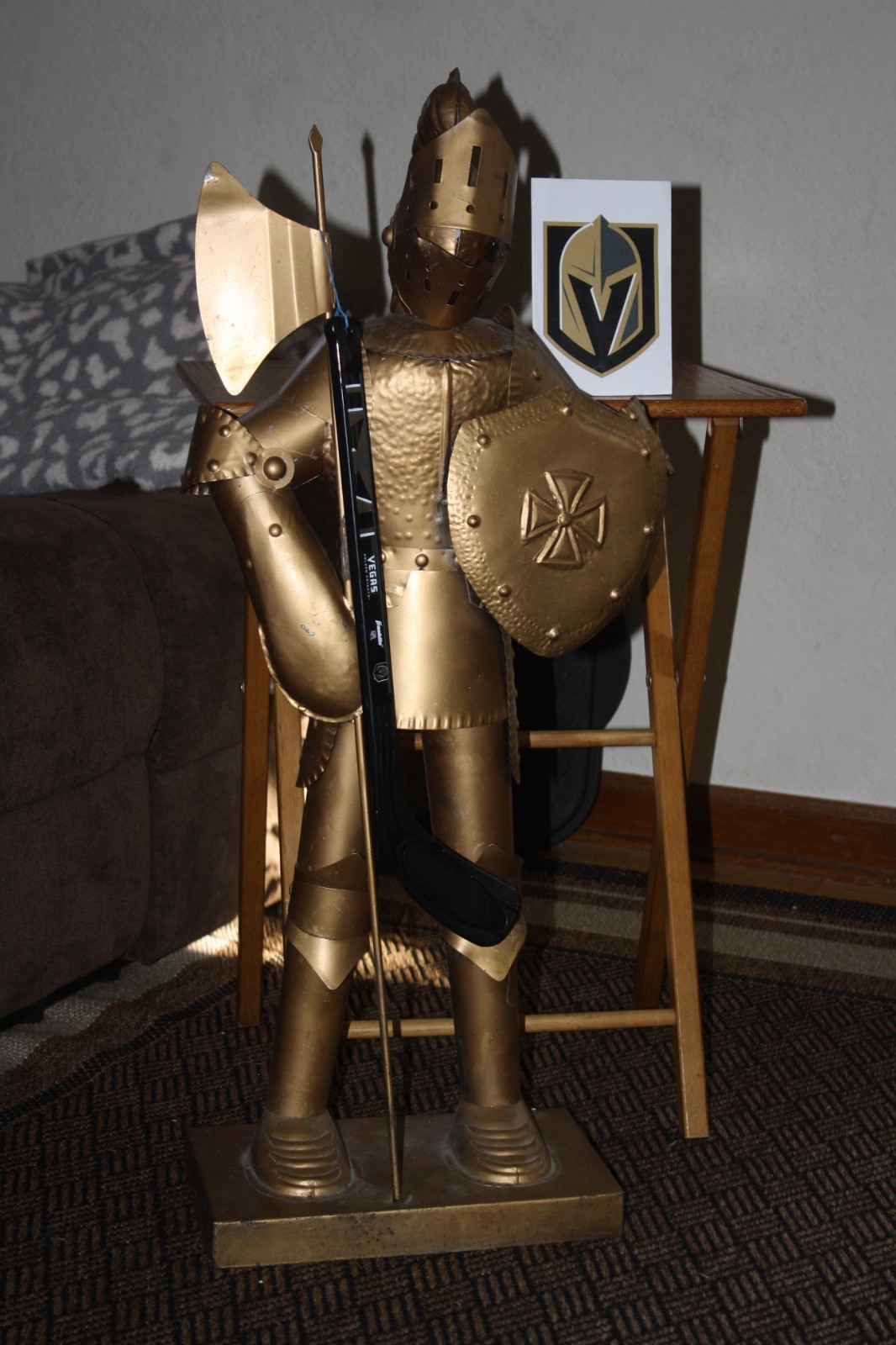 38″ Knight Figurine WITH Medieval Armor, Battle Ax And Shield -A LA Knight Fan!!