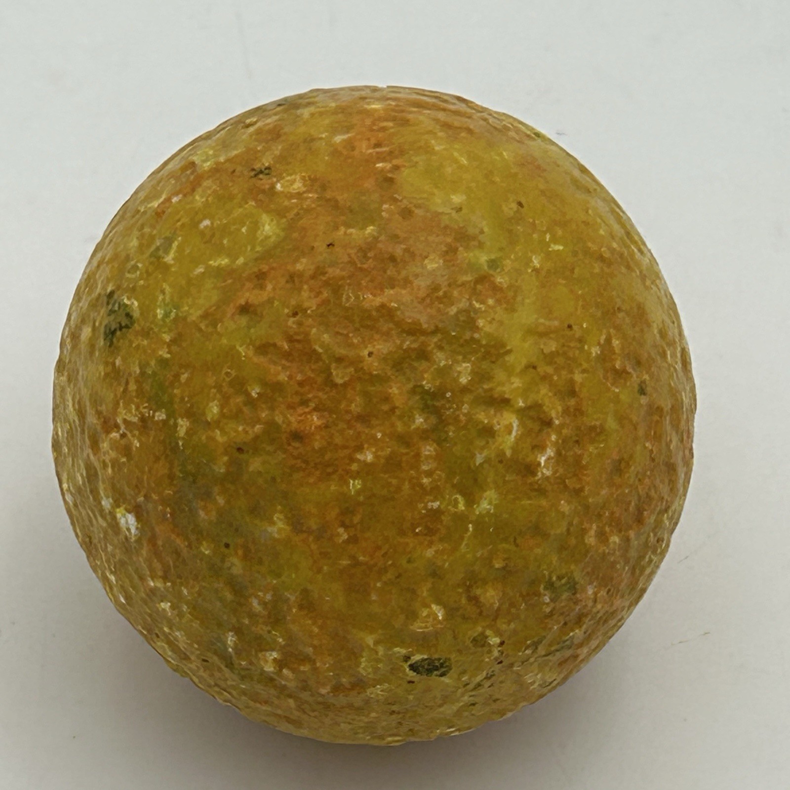 Vintage Italian Alabaster Orange Hand Painted Stone Fruit Carved Marble MCM