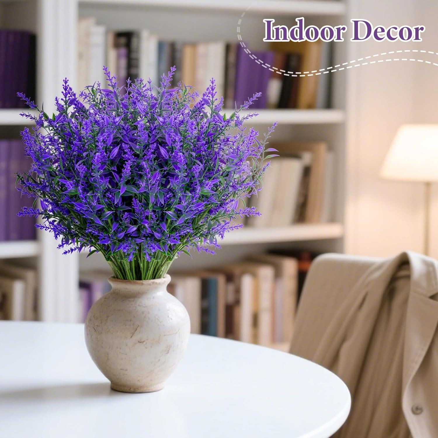 Artificial Lavender Flowers – 10 Pcs Artificial Flowers for Outdoors Faux Lavend