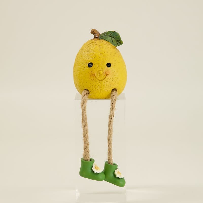 Lemon Shelf Sitter Figurine 5.63″ Tall Lemon Decor Kitchen Farmhouse