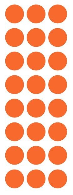 1″ Orange Round Label Dots Stickers Color Coding Inventory 1 Inch Dot