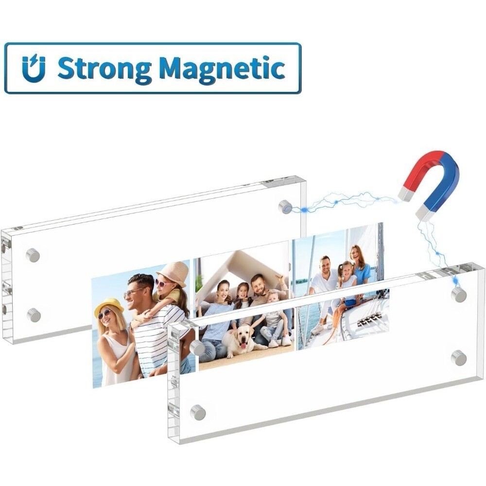 Transparent Acrylic Photo Double-Sided-Clear Picture Frame-Magnetic Photo