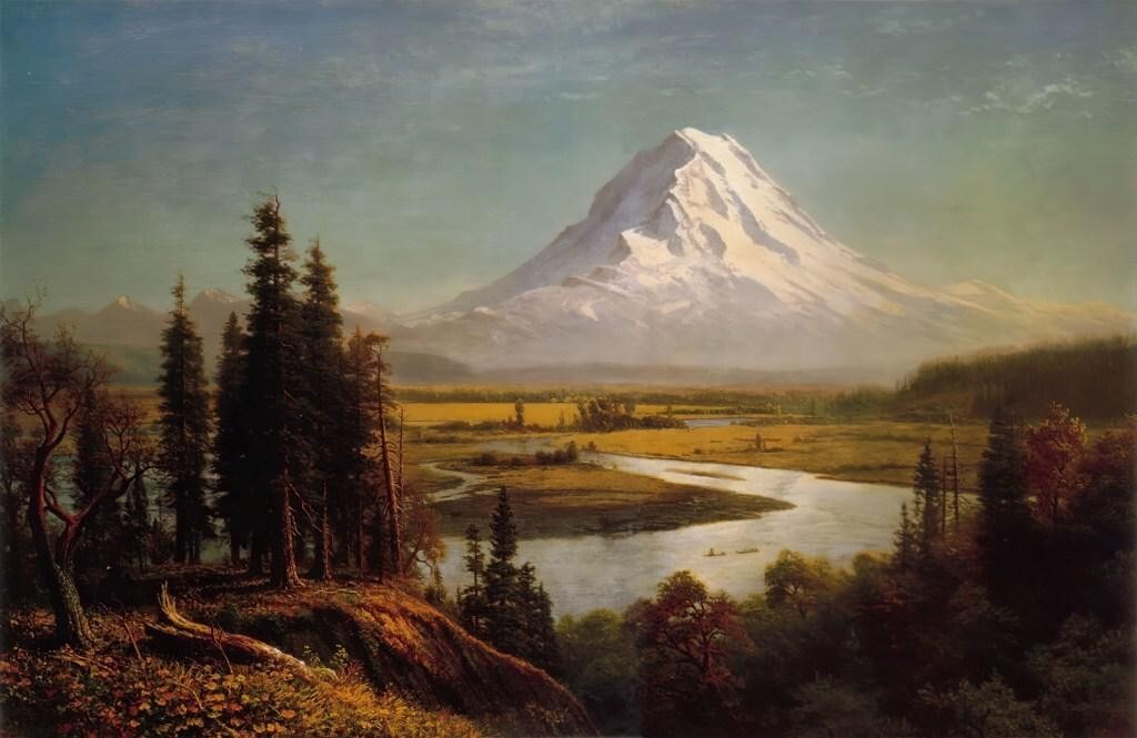 Mount Rainier : Albert Bierstadt : 1890 : Archival Quality Art Print