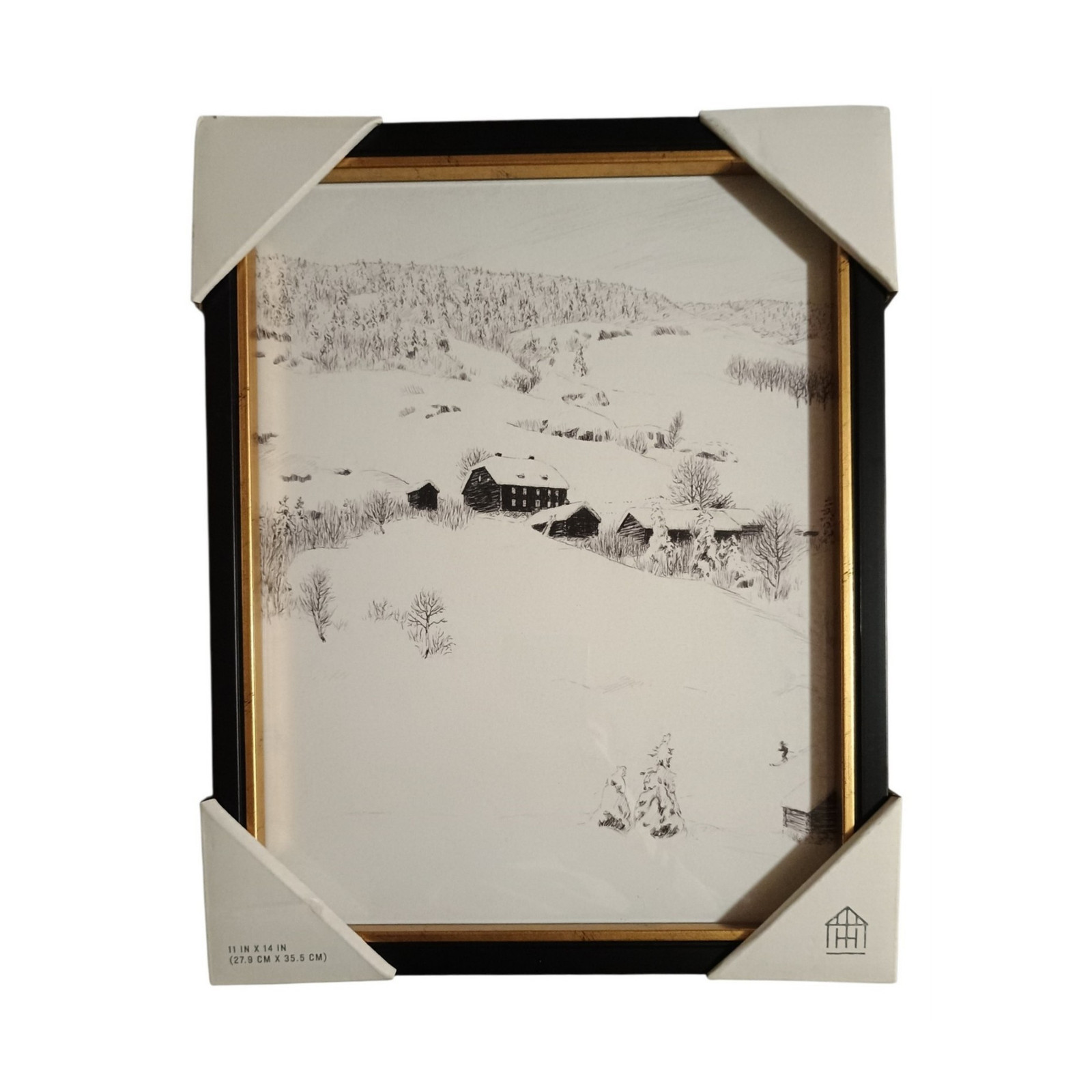 Hearth & Hand Magnolia Framed Black & White Landscape Print 11×14 Modern Art
