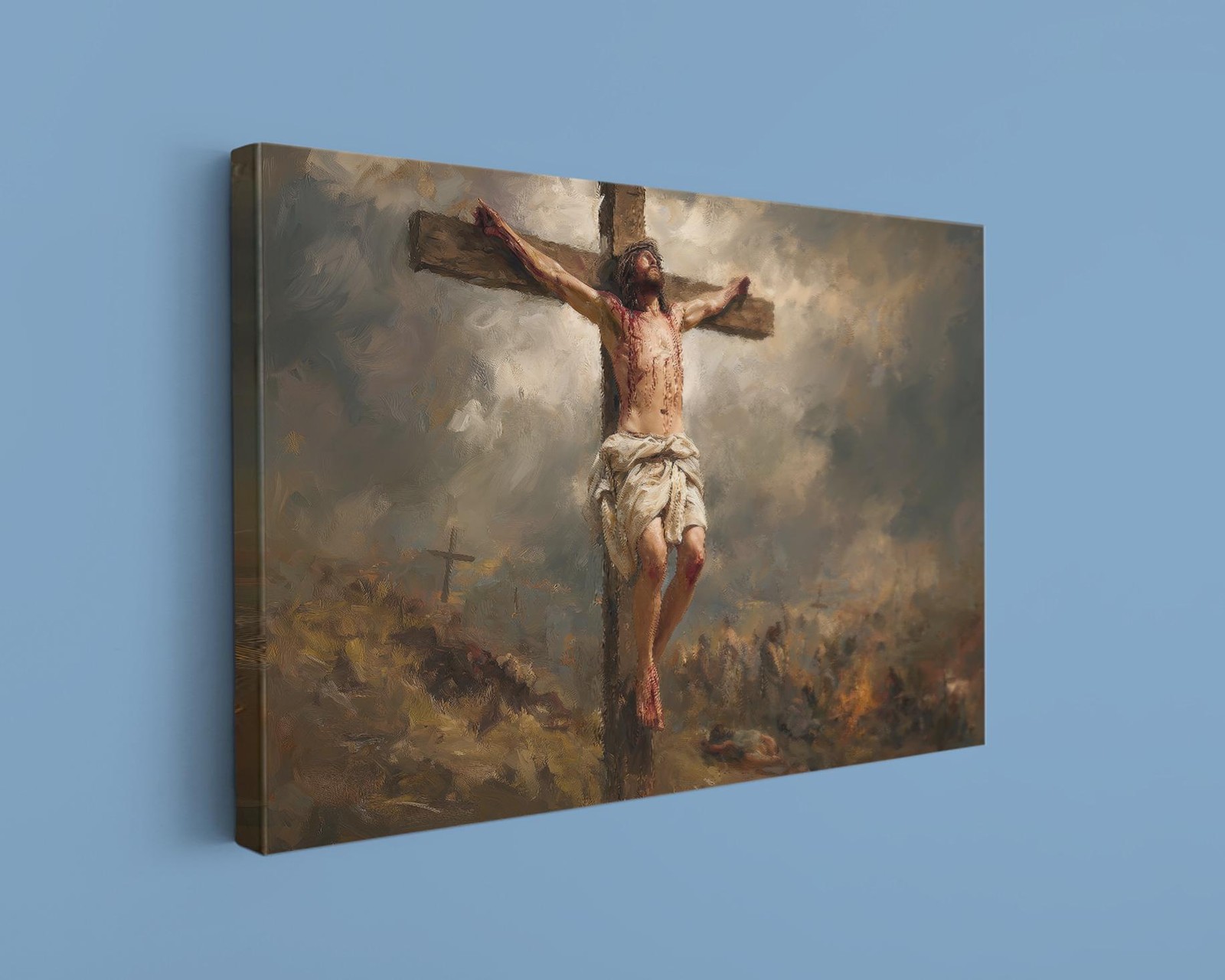 Jesus Crucifixion Canvas Christian Wall Art Faith Religious Home Decor