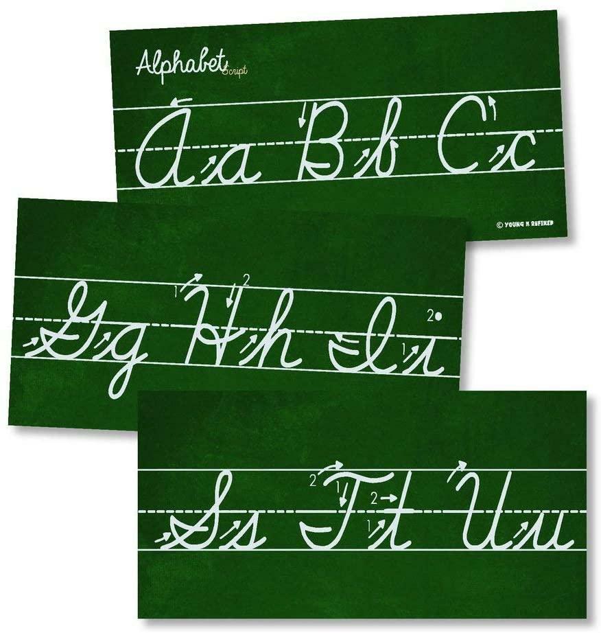 Cursive Alphabet Classroom Wall Strip Laminated