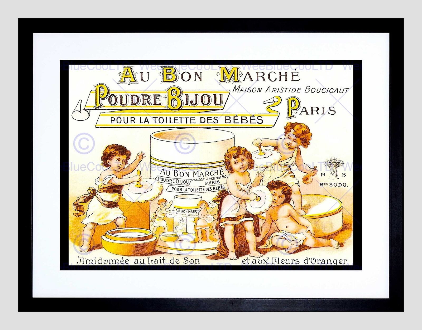 85806 AD FRANCE AU BON MARCHE POUDRES BIJOU PARIS Decor Wall Print Poster