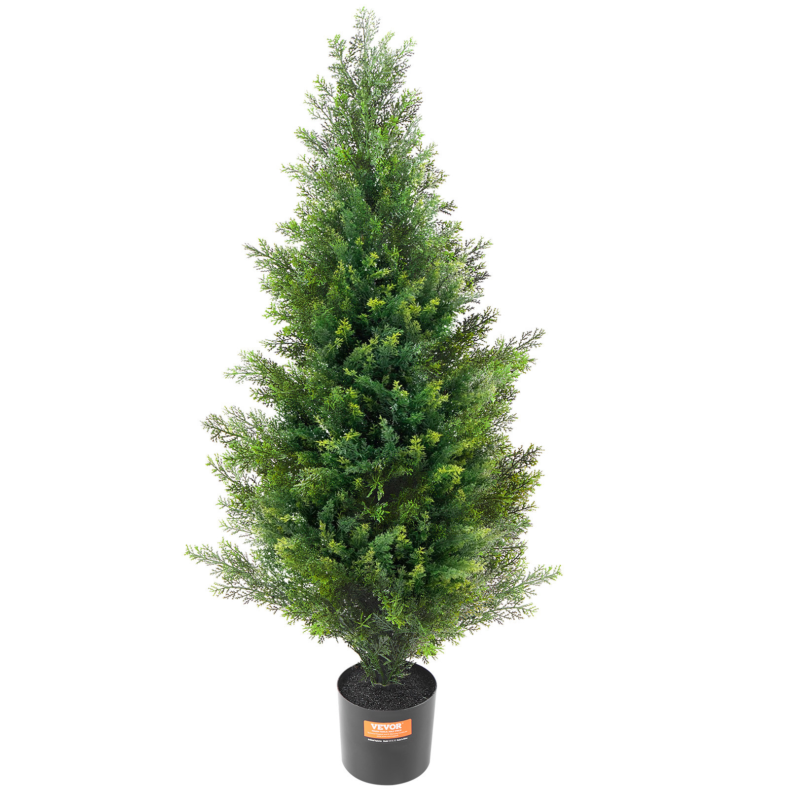 VEVOR 2 Pack 3′ Artificial Cedar Topiary Tree Faux Plant UV Decor In/Outdoor