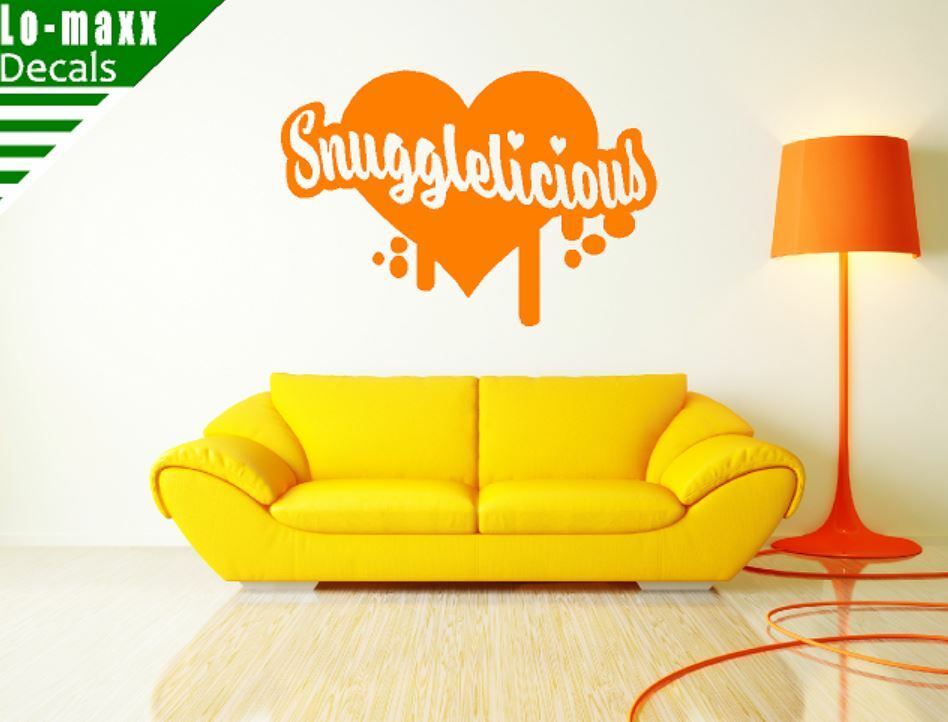 Snugglelicious Cute Custom Design Art Various Sizes & Colors Die Cut Vinyl Decal
