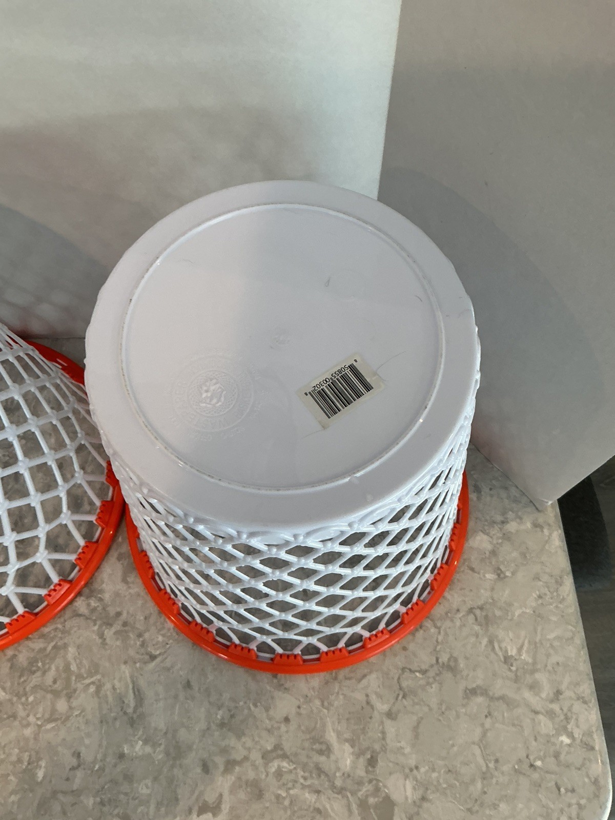 2 Hoopster Wastepaper Basketball Association Hoop & Net Basket Garbage Trash Can