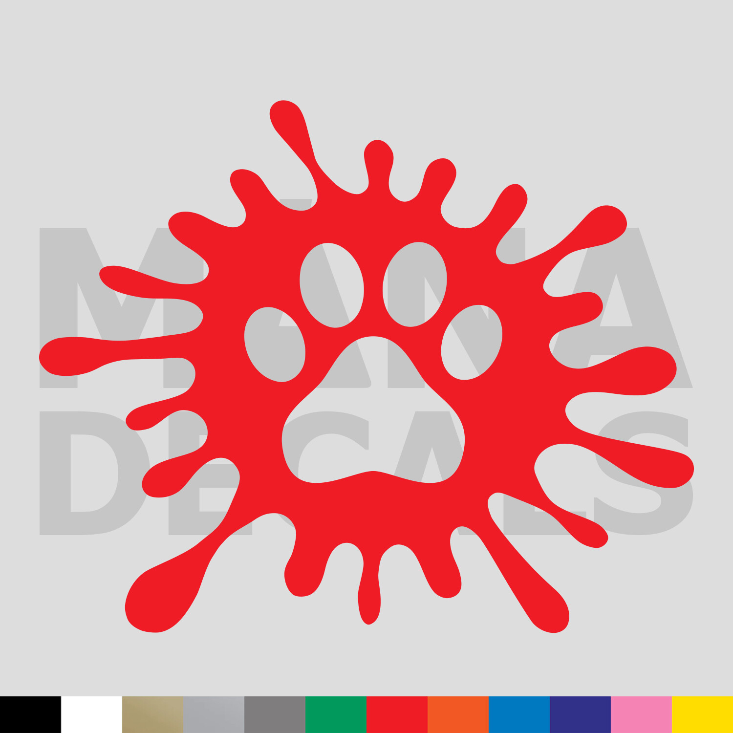 Paint Splash Paw Print Vinyl Die Cut Decal Sticker – Cat Dog Pet Ink Splatter
