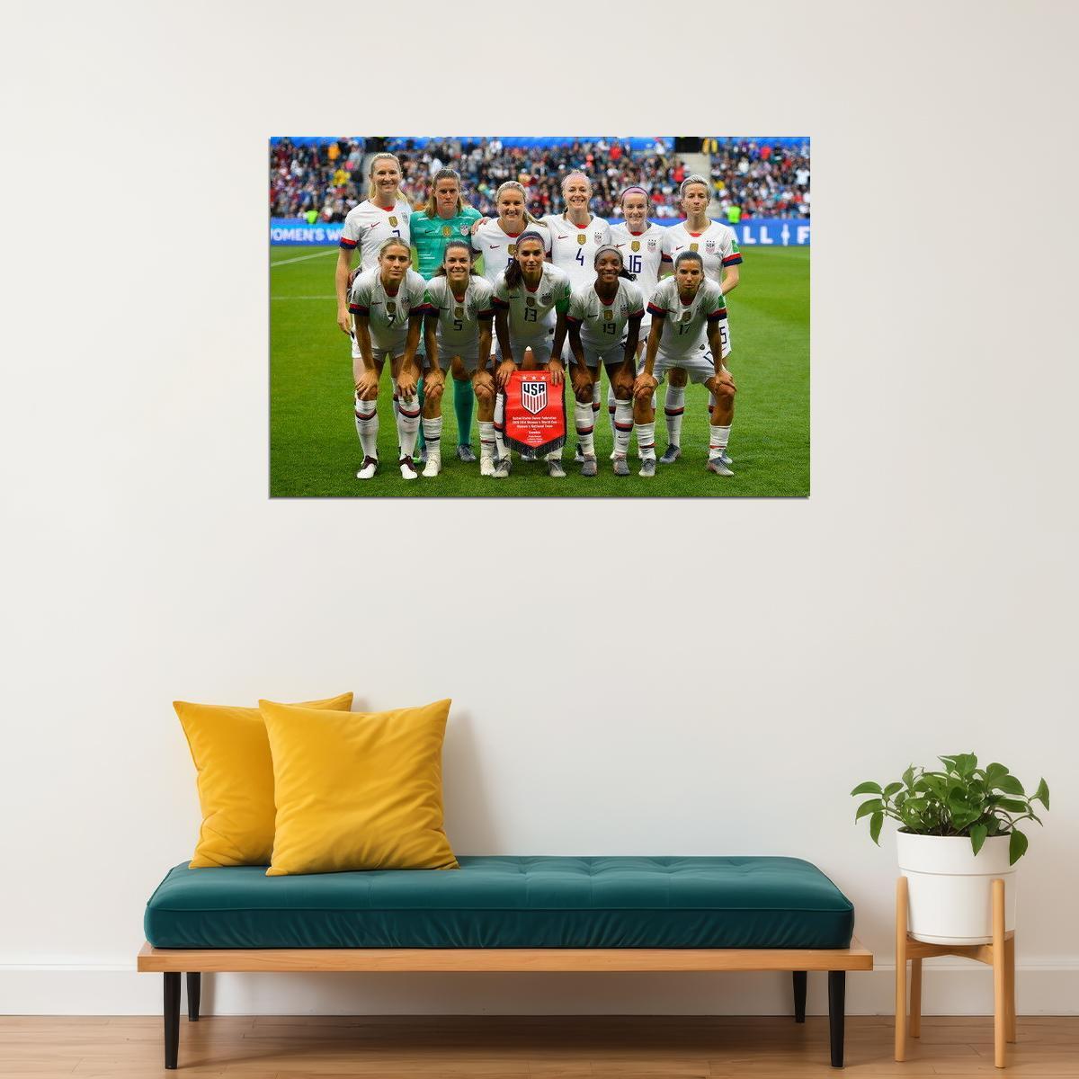 282436 USA Women National Soccer Team 2019 World Cup Champion PRINT POSTER