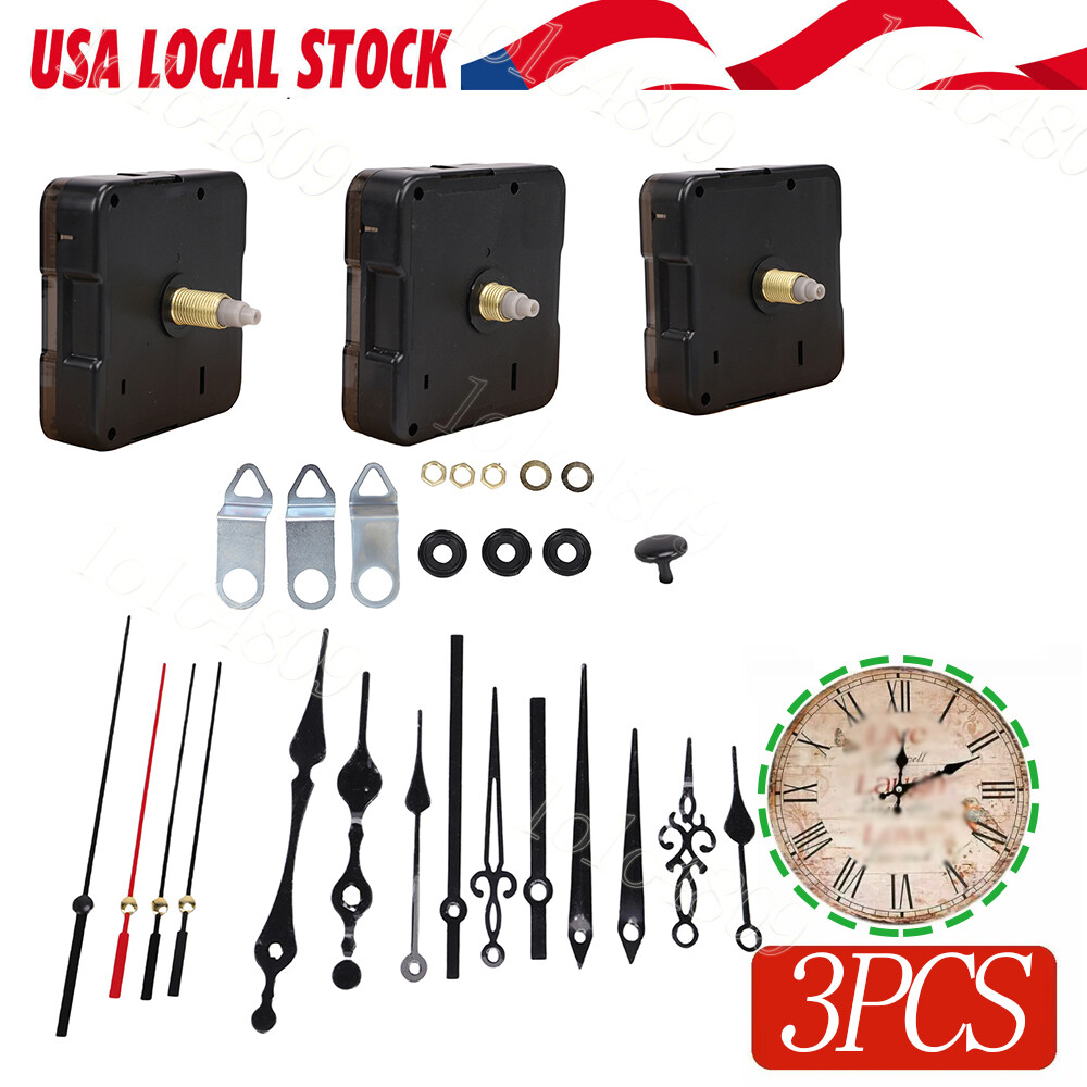 DIY Clock Movement Quartz Mechanism Wall Replacement Repair Tool Parts Hands Set