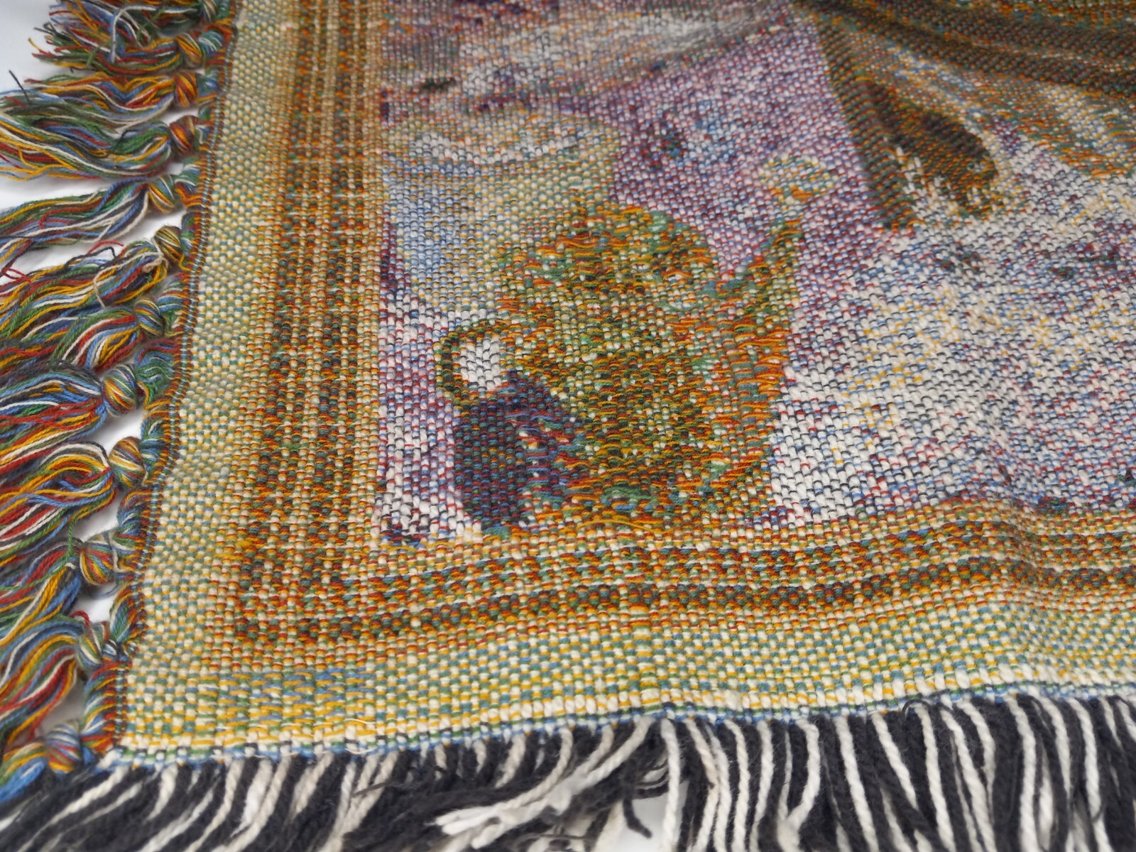 Living Room Tapestry Throw Double Weave 20″x32″ Unknown Artist
