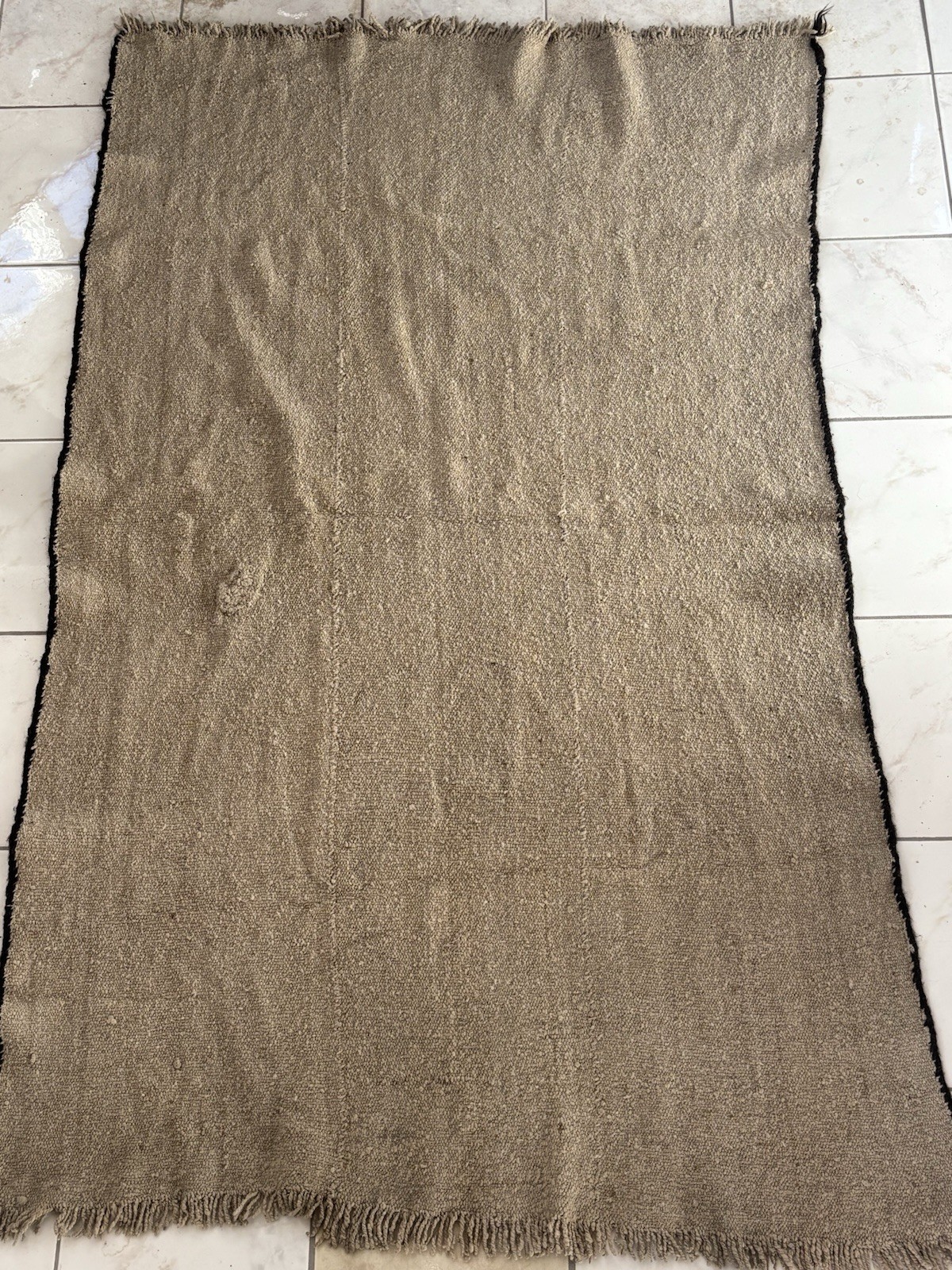 Hand Woven In Himalayas With Pure Himalayan wool Rare Handmade Blanket 44”x 70”