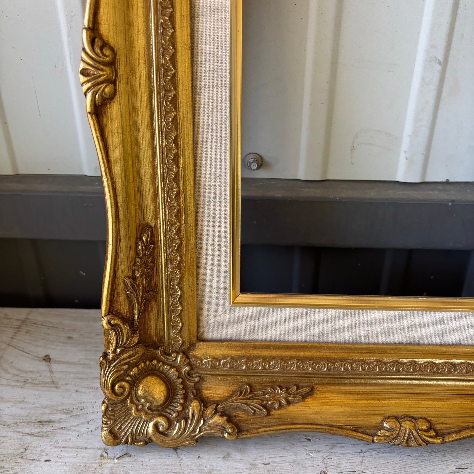 Vtg Antique Style Gold Tone Victorian Picture Art Frame Ornate Gesso Fits 8×10