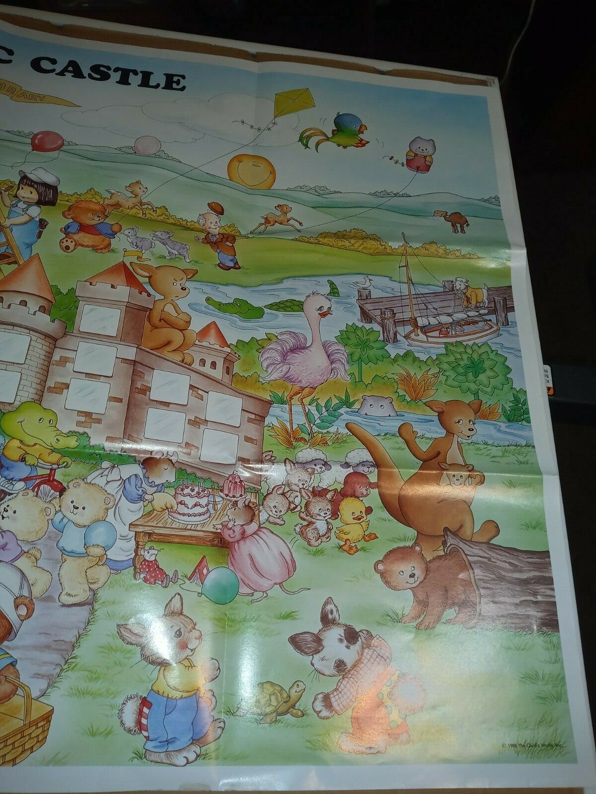 Magic Castle Readers Book Poster Vtg 80s 2 Small Stains SEE PICTURES COMESFOLDED