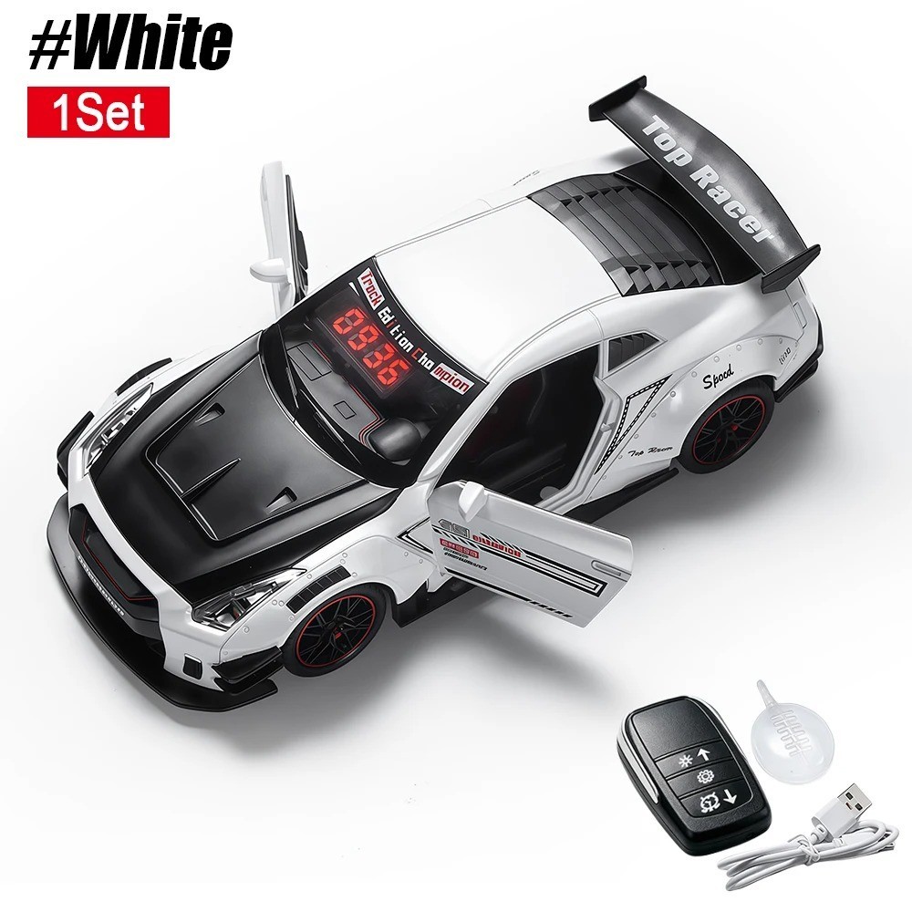 Hypercar LED Alarm Clock Digital Sports Car Model Desk Clock Remote Control
