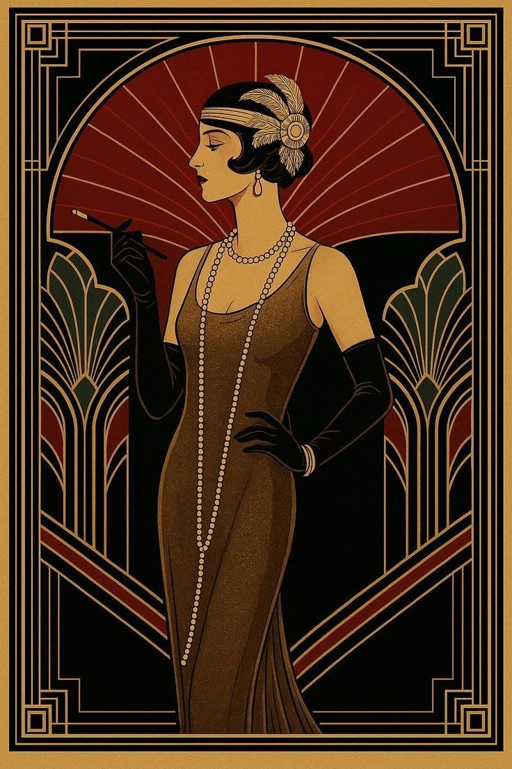 Art Deco Vinyl Decal Sticker 50s Style Sticker