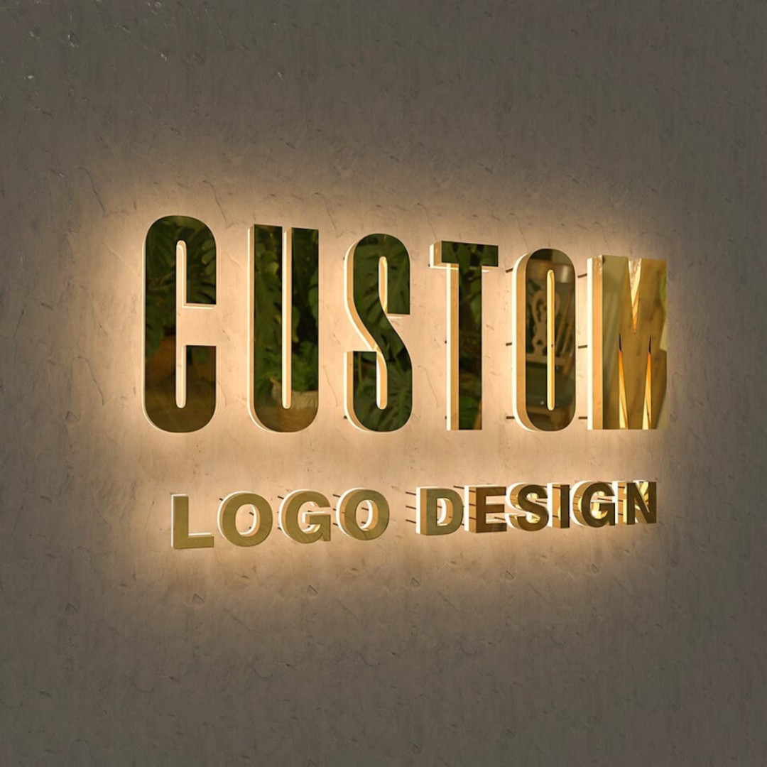 Custom 3D Metal Back Lit Letter Mirror Matte Glossy Polish Stainless LED Sign