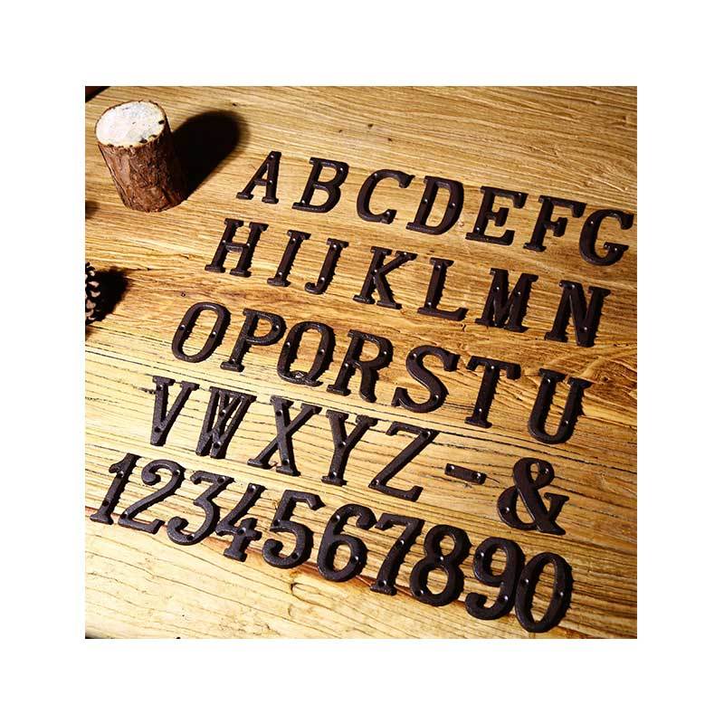 Cast Wrought Iron Black Antique House Door Alphabet Letters and Numbers HOT!