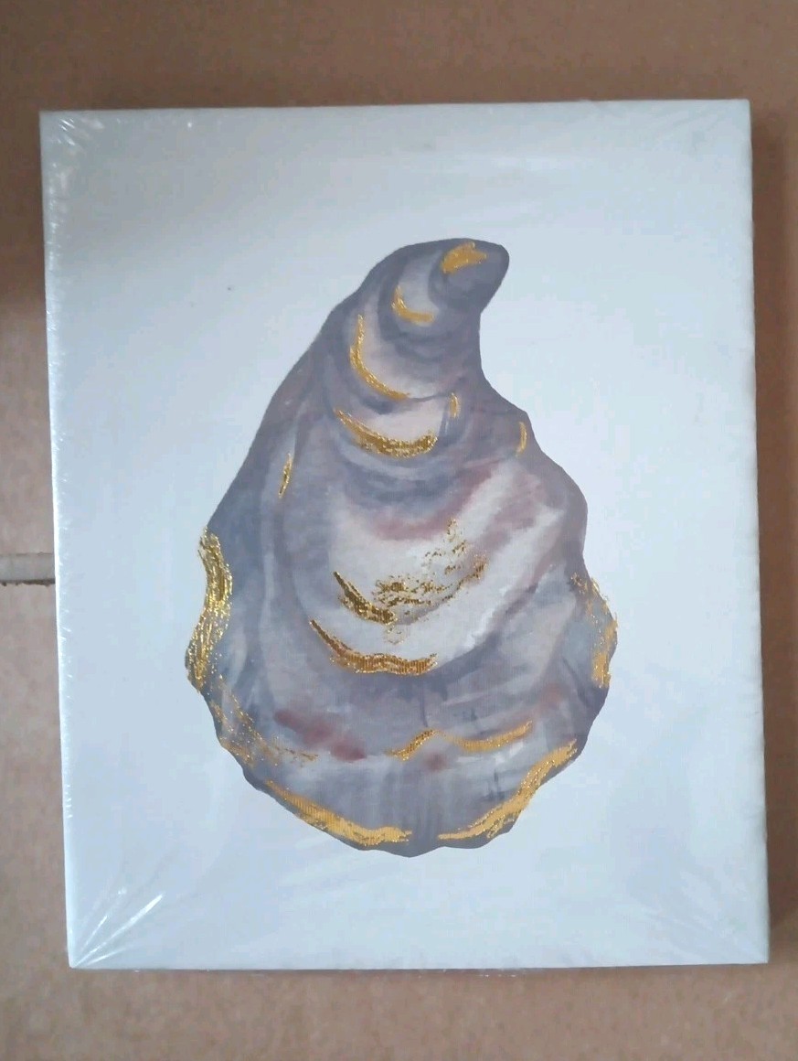 New Special Moments 9 in x 9 in Picture Sea Shell Canvas Wall Mount