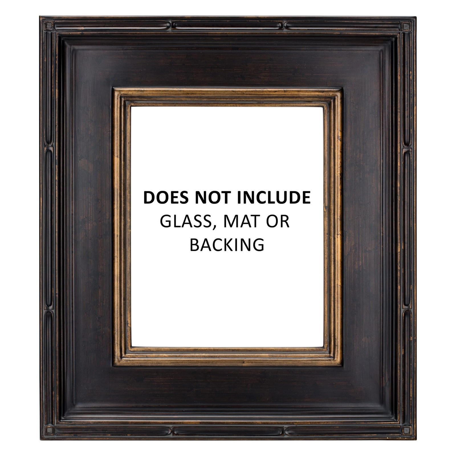Museum Plein Aire Ornate Picture Frame 12×16 Antique Black Gold – Open Back No