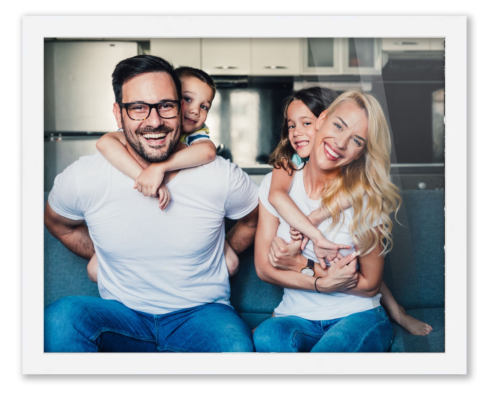 11×22 Frame White Wood Picture Photo Frame with UV Acrylic and Acid Free Backing