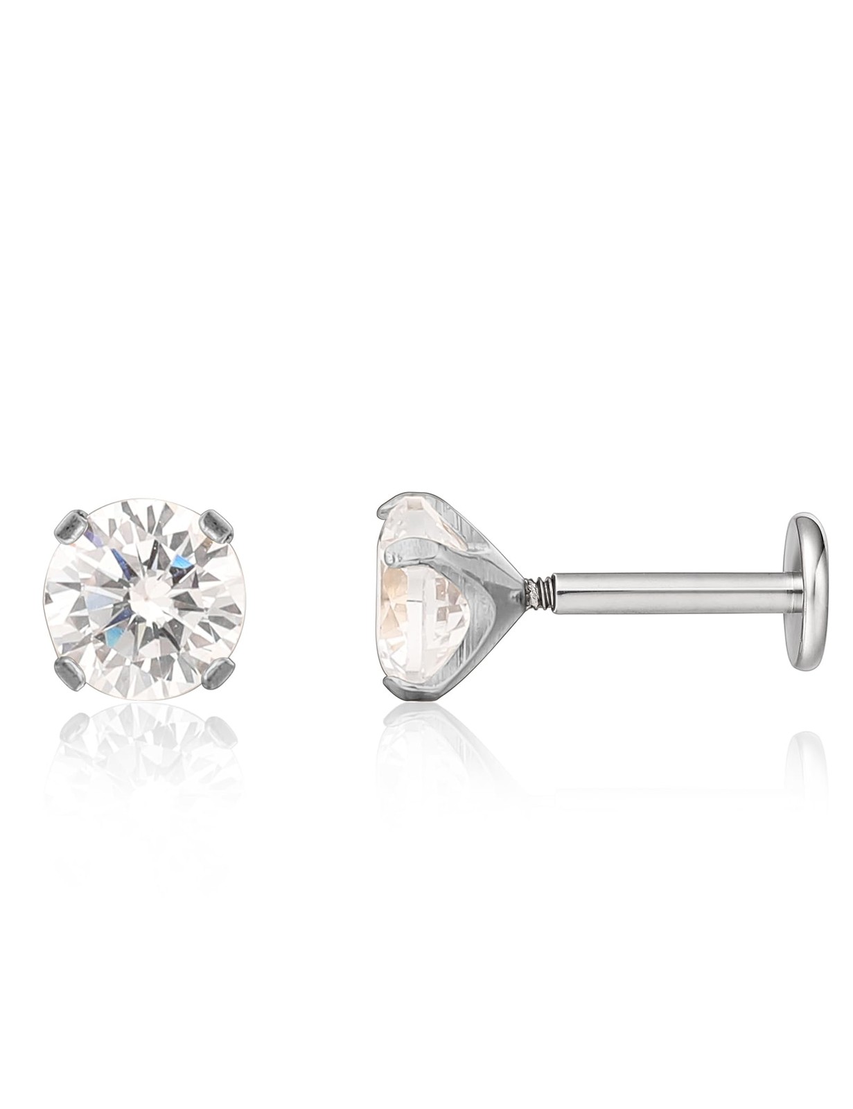 Limerencia 4mm (diameter), 4×6 inches (length x width), White CZ-Silver