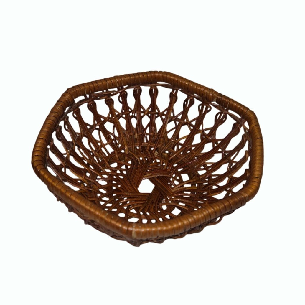 Vintage Basket Set Rustic Handwoven Wicker Twig Decorative Boho flower girl