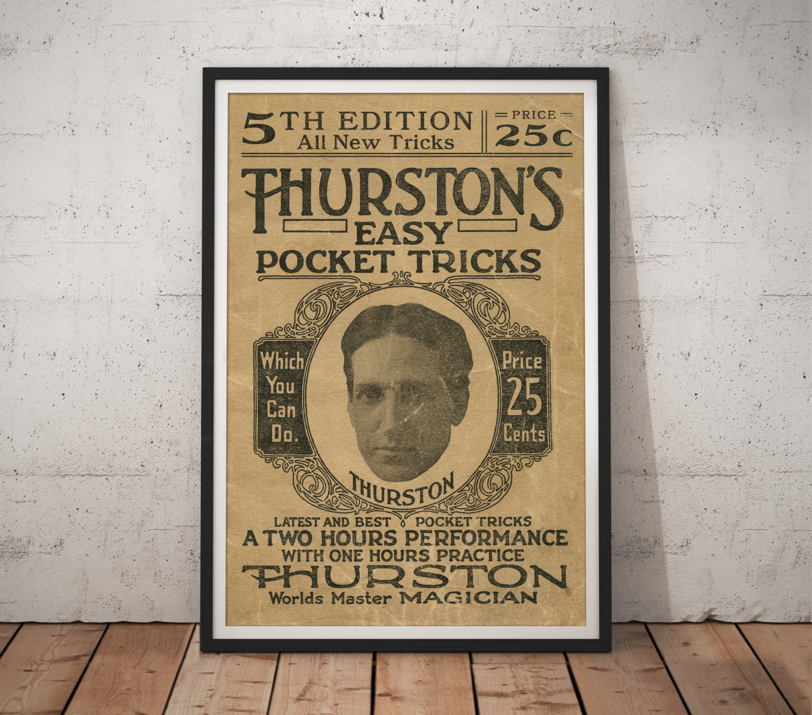 1917 Thurston’s Easy Pocket Tricks POSTER! (up to 24″ x 36″) – Magician – Art