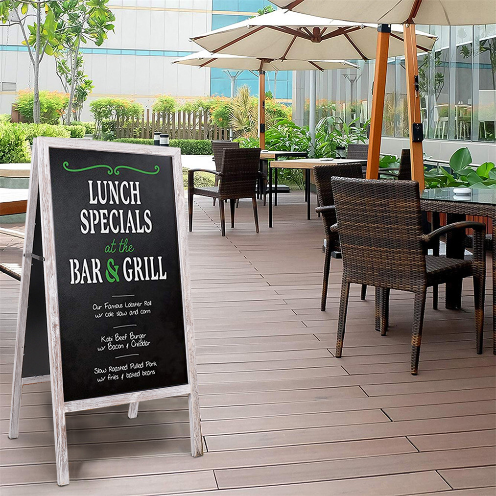 Magnetic A-Frame Chalkboard Message Sign Board Extra Large 44″x22″ Free Standing