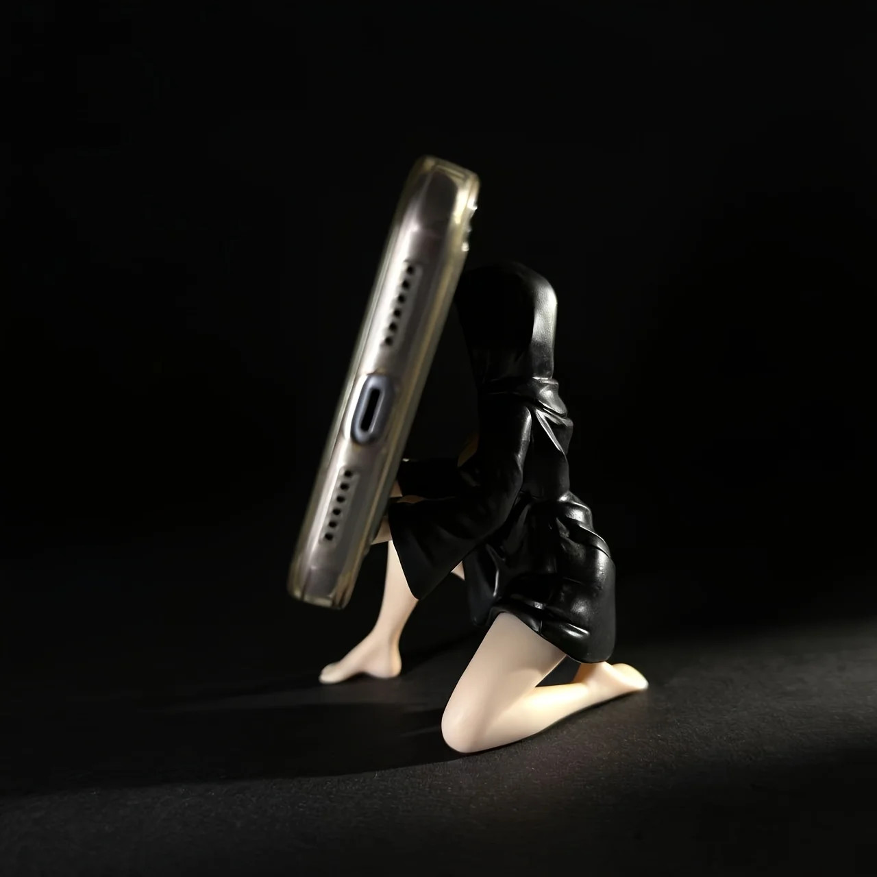 Mysterious Black Robe Queen Sculpture Gothic Handmade Statue Halloween Desktop