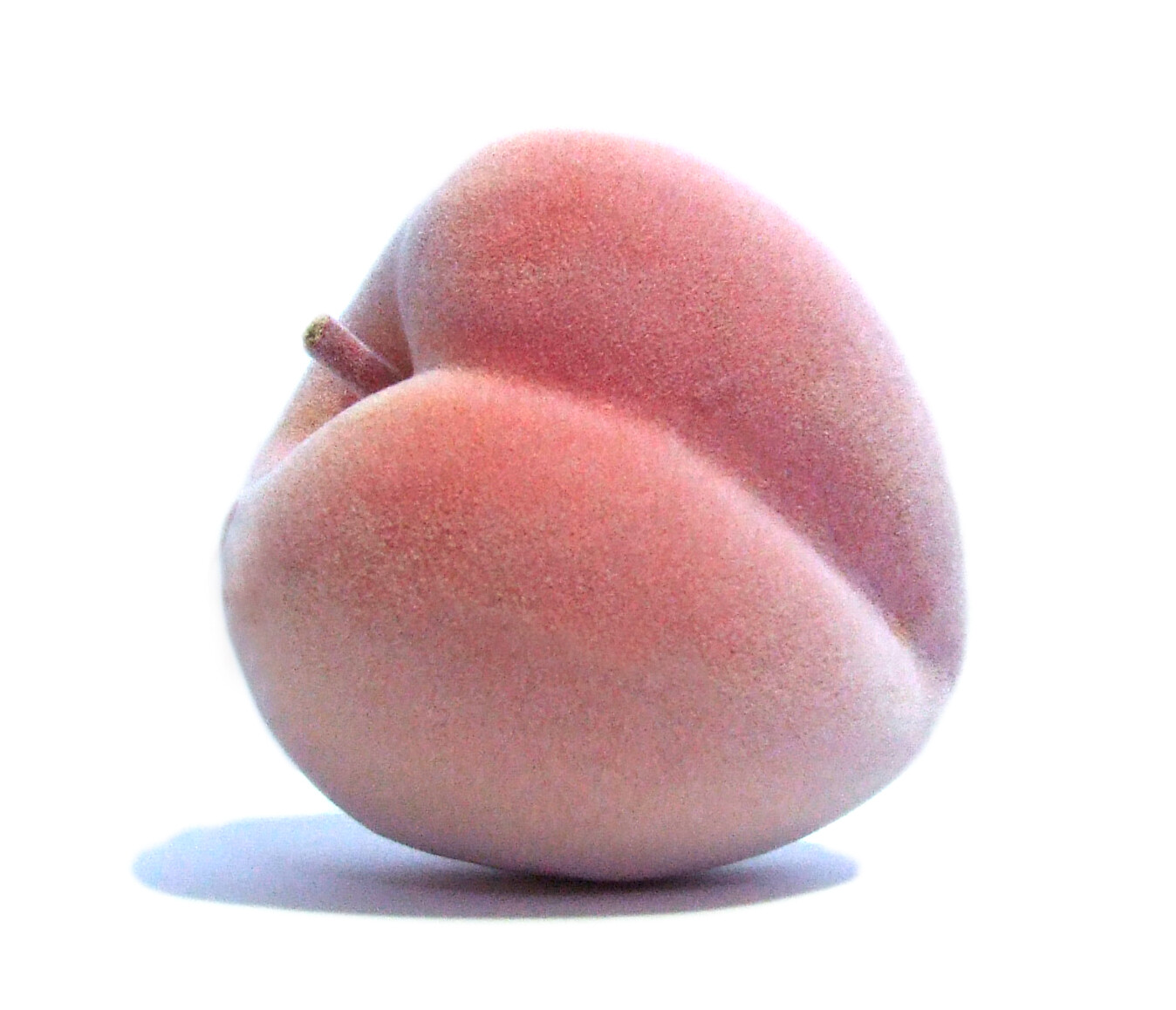 Artificial Peach Large Oval Plastic Fruit Peaches Pink Fake Textured Duranzo