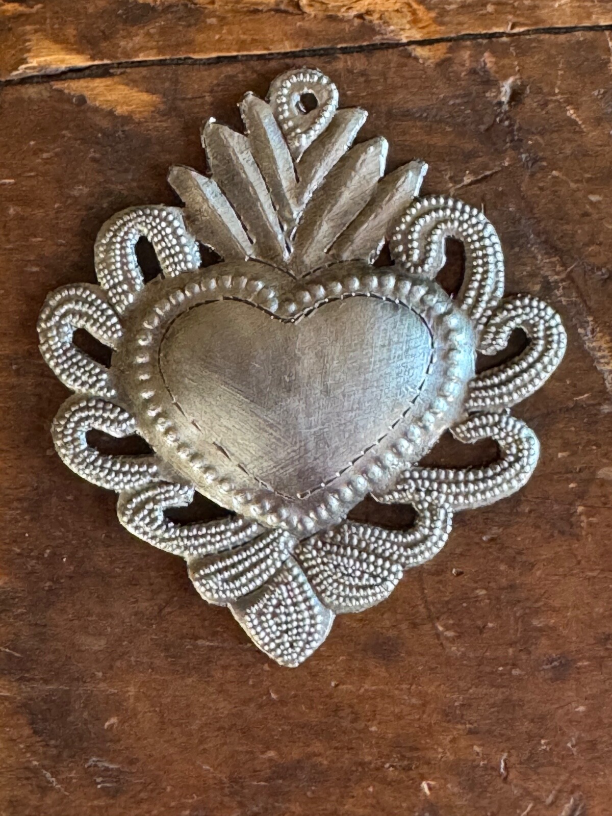 Sacred Heart, Handcrafted Haitian Metal Art, Religious Home Decor, Wall Art