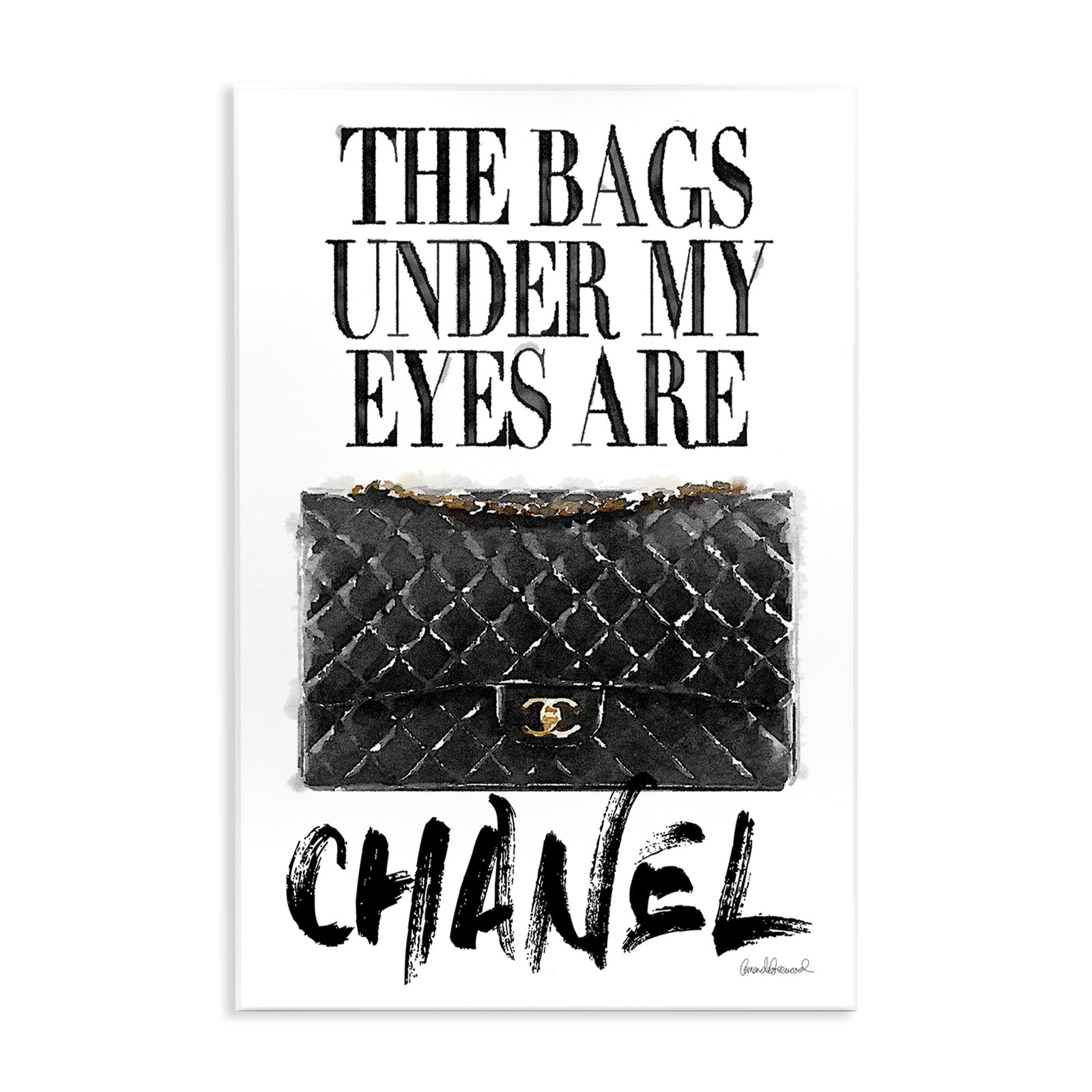 ‘Glam Bags Under My Eyes’, Wall Plaque Art, 10 x 15 Inches, Easy to Hang and …